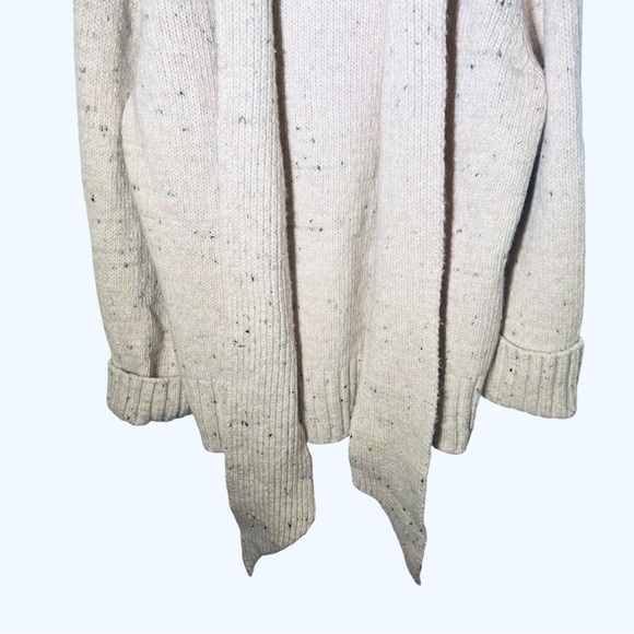 GANNI Beige Ivory Speckled Cable Knit Scarf Sweater Size S/M - Picture 8 of 13